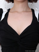 Andy/AN-OK1876/ナイトドレス/キャバドレス/ドレス/ミニドレス/ワンピース/パフスリーブ/バックリボン