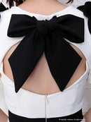 Andy/AN-OK1876/ナイトドレス/キャバドレス/ドレス/ミニドレス/ワンピース/パフスリーブ/バックリボン