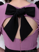 Andy/AN-OK1876/ナイトドレス/キャバドレス/ドレス/ミニドレス/ワンピース/パフスリーブ/バックリボン