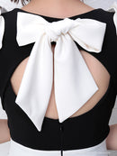 Andy/AN-OK1876/ナイトドレス/キャバドレス/ドレス/ミニドレス/ワンピース/パフスリーブ/バックリボン