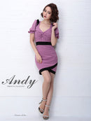 Andy/AN-OK1876/ナイトドレス/キャバドレス/ドレス/ミニドレス/ワンピース/パフスリーブ/バックリボン