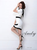 Andy/AN-OK1876/ナイトドレス/キャバドレス/ドレス/ミニドレス/ワンピース/パフスリーブ/バックリボン