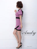 Andy/AN-OK1876/ナイトドレス/キャバドレス/ドレス/ミニドレス/ワンピース/パフスリーブ/バックリボン