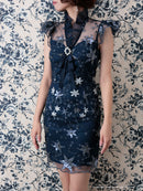 Andy/AN-OK2080/ワンピース/刺繡ドレス/ナイトドレス/キャバドレス/ミニドレス/タイトドレス