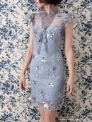 Andy/AN-OK2080/ワンピース/刺繡ドレス/ナイトドレス/キャバドレス/ミニドレス/タイトドレス