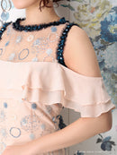 Andy/AN-OK2120/ワンピース/刺繡ドレス/ナイトドレス/キャバドレス/ミニドレス/オフショルダー