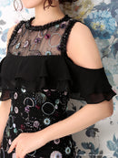 Andy/AN-OK2120/ワンピース/刺繡ドレス/ナイトドレス/キャバドレス/ミニドレス/オフショルダー