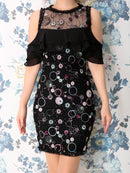 Andy/AN-OK2120/ワンピース/刺繡ドレス/ナイトドレス/キャバドレス/ミニドレス/オフショルダー