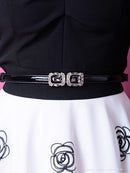 Andy/AN-OK2168/ワンピース/キャバドレス/カフス/ベルト付き/キャバドレス/花柄スカート/ツートンカラー/フレア/切替ワンピース/SALE/セール