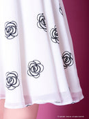 Andy/AN-OK2168/ワンピース/キャバドレス/カフス/ベルト付き/キャバドレス/花柄スカート/ツートンカラー/フレア/切替ワンピース/SALE/セール