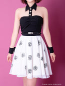 Andy/AN-OK2168/ワンピース/キャバドレス/カフス/ベルト付き/キャバドレス/花柄スカート/ツートンカラー/フレア/切替ワンピース/SALE/セール