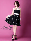 Andy/AN-OK2168/ワンピース/キャバドレス/カフス/ベルト付き/キャバドレス/花柄スカート/ツートンカラー/フレア/切替ワンピース/SALE/セール