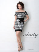 Andy/AN-OK2232/ワンピース/ミニドレス/フリル/ウエストリボン/オフショルダー