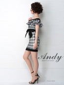 Andy/AN-OK2232/ワンピース/ミニドレス/フリル/ウエストリボン/オフショルダー