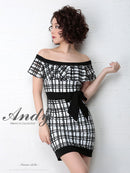 Andy/AN-OK2232/ワンピース/ミニドレス/フリル/ウエストリボン/オフショルダー