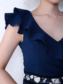 Andy/AN-OK2237/キャバドレス/ワンピース/タイトドレス/プリントスカート/切替ワンピース