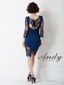 Andy/AN-OK2266/ワンピース/ミニドレス/キャバドレス/レース/リボン/袖あり/アシンメトリー/タイト