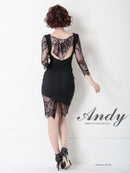 Andy/AN-OK2266/ワンピース/ミニドレス/キャバドレス/レース/リボン/袖あり/アシンメトリー/タイト