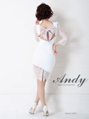 Andy/AN-OK2266/ワンピース/ミニドレス/キャバドレス/レース/リボン/袖あり/アシンメトリー/タイト