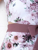 Andy/AN-OK2282/ワンピース/キャバドレス/ミニドレス/フラワープリント/ウエストリボン