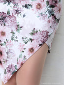 Andy/AN-OK2282/ワンピース/キャバドレス/ミニドレス/フラワープリント/ウエストリボン