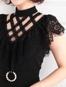 Andy/AN-OK2294/ワンピース/キャバドレス/レース/ベルト風/セットアップ風/切替ワンピース