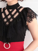 Andy/AN-OK2294/ワンピース/キャバドレス/レース/ベルト風/セットアップ風/切替ワンピース