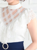 Andy/AN-OK2294/ワンピース/キャバドレス/レース/ベルト風/セットアップ風/切替ワンピース