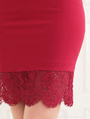 Andy/AN-OK2294/ワンピース/キャバドレス/レース/ベルト風/セットアップ風/切替ワンピース