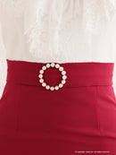 Andy/AN-OK2294/ワンピース/キャバドレス/レース/ベルト風/セットアップ風/切替ワンピース