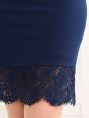 Andy/AN-OK2294/ワンピース/キャバドレス/レース/ベルト風/セットアップ風/切替ワンピース