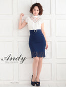 Andy/AN-OK2294/ワンピース/キャバドレス/レース/ベルト風/セットアップ風/切替ワンピース