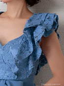 Andy/AN-OK2299/ワンピース/ミニドレス/総レース/フリル/ウエストリボン/ワンカラー