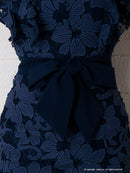 Andy/AN-OK2299/ワンピース/ミニドレス/総レース/フリル/ウエストリボン/ワンカラー