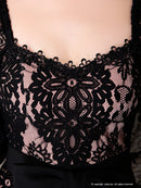 Andy/AN-OK2322/ワンピース/ミニドレス/総レース/ウエストリボン/袖あり