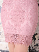 Andy/AN-OK2322/ワンピース/ミニドレス/総レース/ウエストリボン/袖あり