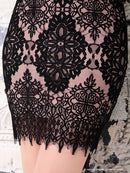 Andy/AN-OK2322/ワンピース/ミニドレス/総レース/ウエストリボン/袖あり