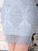 Andy/AN-OK2322/ワンピース/ミニドレス/総レース/ウエストリボン/袖あり