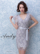 Andy/AN-OK2333/ワンピース/ミニドレス/総レース/ウエストリボン