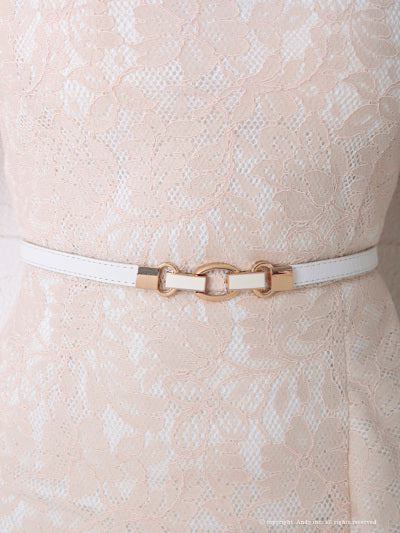 Andy/AN-OK2341/ワンピース/ミニドレス/キャバドレス/総レース/Vネック/フリル/ベルト付き