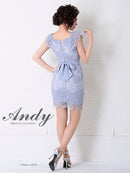 Andy/AN-OK2343/ワンピース/ミニドレス/ワンカラー/レース/バックリボン