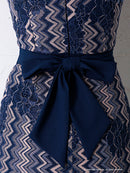 Andy/AN-OK2343/ワンピース/ミニドレス/ワンカラー/レース/バックリボン