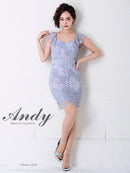 Andy/AN-OK2343/ワンピース/ミニドレス/ワンカラー/レース/バックリボン