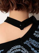 AN-OK2443/ANDY/ワンピース/ワンショルダー/タイト/キャバドレス/ミニ/タイト/ウエストリボン/袖あり