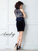 Andy/AN-OK2492/ワンピース/キャバドレス/ミニドレス/タイトワンピース/ベルト風/ペプラム