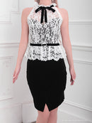 Andy/AN-OK2492/ワンピース/キャバドレス/ミニドレス/タイトワンピース/ベルト風/ペプラム