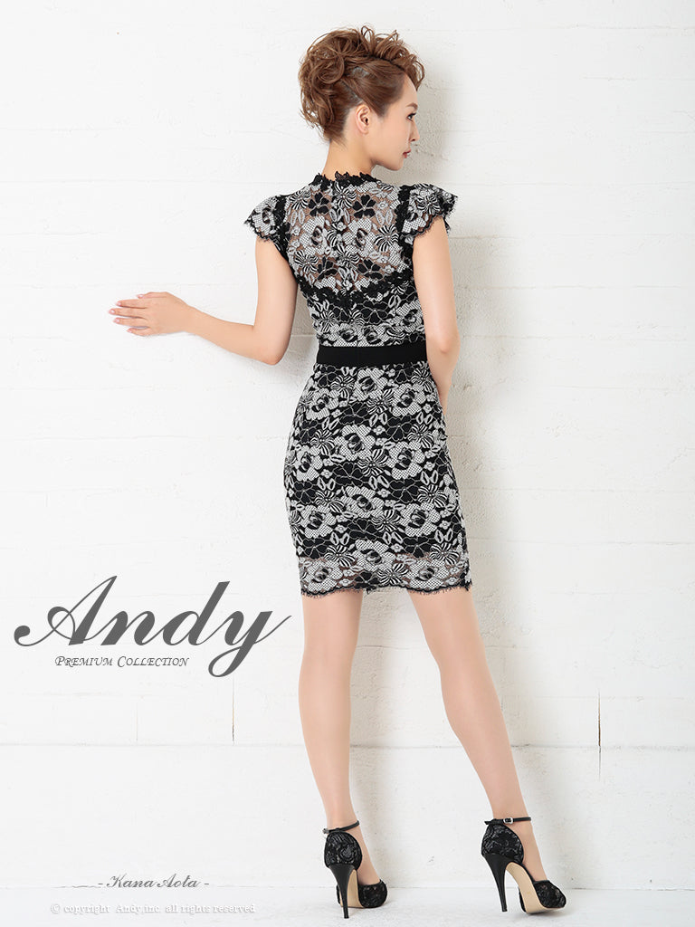 Andy/AN-OK2499/ワンピース/ドレス/ナイトドレス/ミニドレス/キャバドレス/レース/ウエストリボン