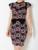 Andy/AN-OK2499/ワンピース/ドレス/ナイトドレス/ミニドレス/キャバドレス/レース/ウエストリボン