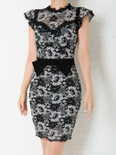 Andy/AN-OK2499/ワンピース/ドレス/ナイトドレス/ミニドレス/キャバドレス/レース/ウエストリボン