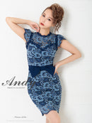 Andy/AN-OK2499/ワンピース/ドレス/ナイトドレス/ミニドレス/キャバドレス/レース/ウエストリボン
